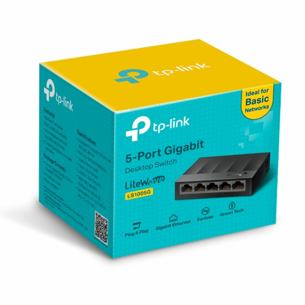 سوئیچ شبکه 5 پورت تی پی لینک مدل LS1005G